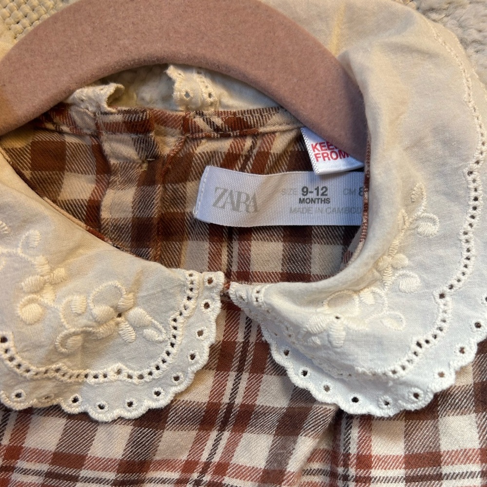 Zara Plaid Dress with Peter Pan Collar - Picture 3 of 3